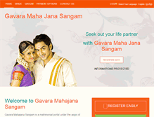 Tablet Screenshot of gavaramahajanamatrimony.com